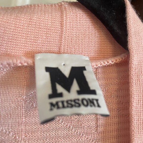 M by Missoni Pink Wool Blend Open Cardigan, Size 4 (European 40) - Picture 3 of 8